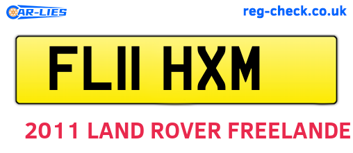 FL11HXM are the vehicle registration plates.