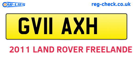 GV11AXH are the vehicle registration plates.