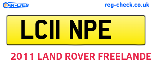 LC11NPE are the vehicle registration plates.