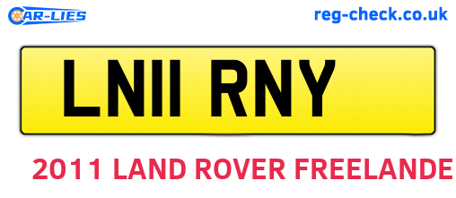 LN11RNY are the vehicle registration plates.