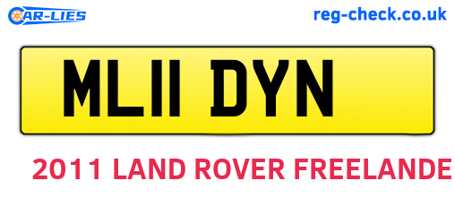 ML11DYN are the vehicle registration plates.