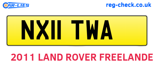 NX11TWA are the vehicle registration plates.