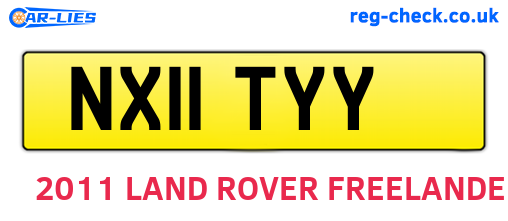 NX11TYY are the vehicle registration plates.