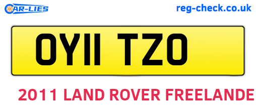 OY11TZO are the vehicle registration plates.