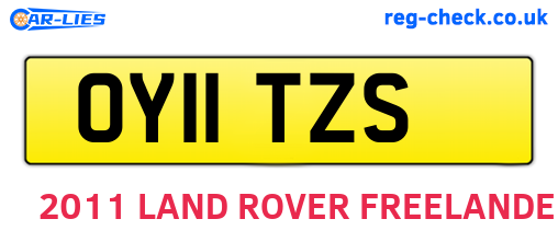 OY11TZS are the vehicle registration plates.