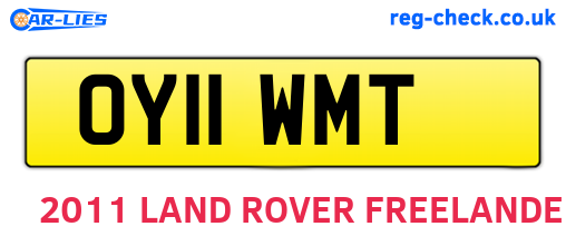 OY11WMT are the vehicle registration plates.