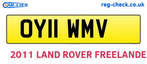 OY11WMV are the vehicle registration plates.
