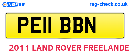 PE11BBN are the vehicle registration plates.