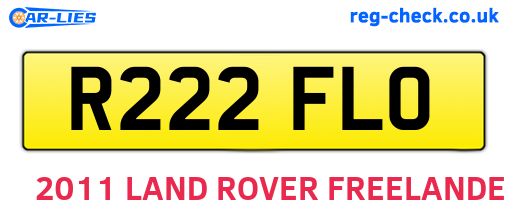 R222FLO are the vehicle registration plates.
