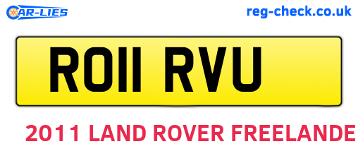 RO11RVU are the vehicle registration plates.
