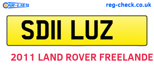 SD11LUZ are the vehicle registration plates.