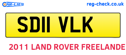 SD11VLK are the vehicle registration plates.