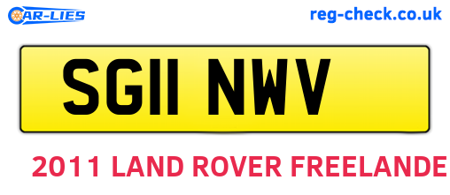 SG11NWV are the vehicle registration plates.