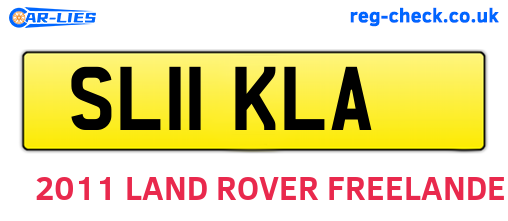 SL11KLA are the vehicle registration plates.