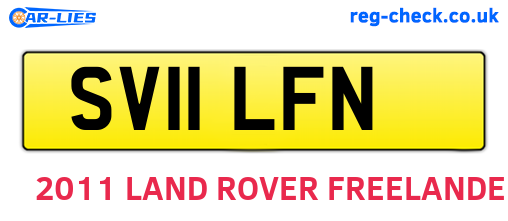 SV11LFN are the vehicle registration plates.