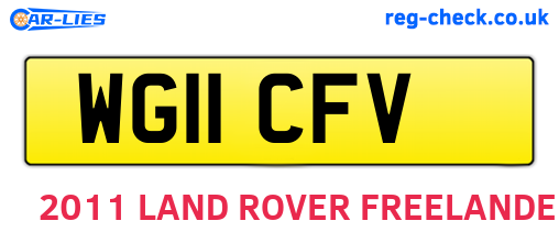WG11CFV are the vehicle registration plates.