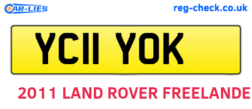 YC11YOK are the vehicle registration plates.