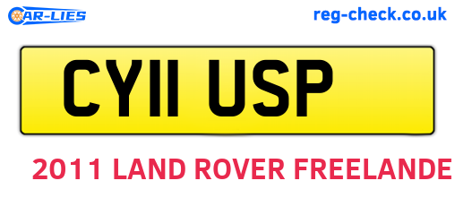CY11USP are the vehicle registration plates.