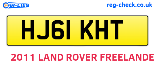 HJ61KHT are the vehicle registration plates.