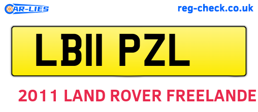 LB11PZL are the vehicle registration plates.