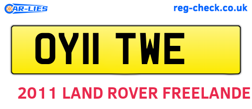 OY11TWE are the vehicle registration plates.