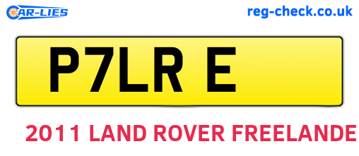 P7LRE are the vehicle registration plates.
