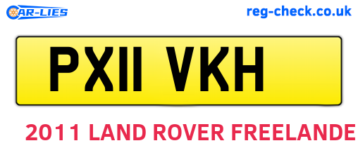 PX11VKH are the vehicle registration plates.