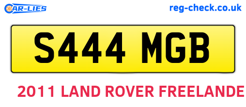 S444MGB are the vehicle registration plates.