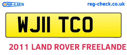 WJ11TCO are the vehicle registration plates.