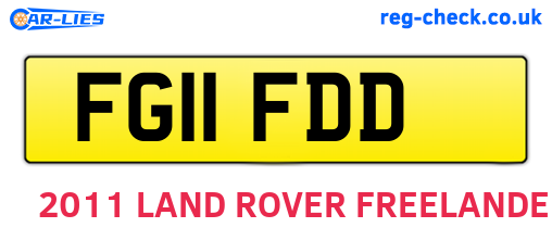 FG11FDD are the vehicle registration plates.