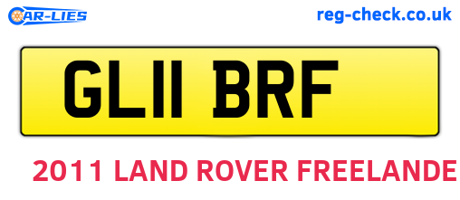 GL11BRF are the vehicle registration plates.