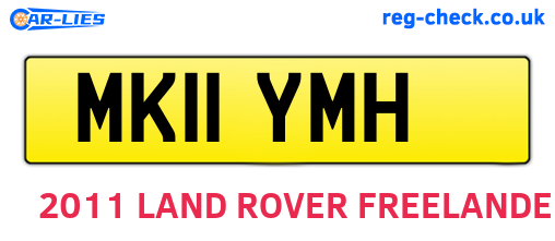 MK11YMH are the vehicle registration plates.