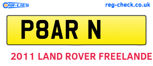 P8ARN are the vehicle registration plates.