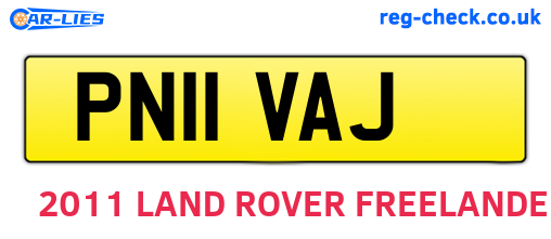 PN11VAJ are the vehicle registration plates.