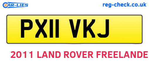 PX11VKJ are the vehicle registration plates.