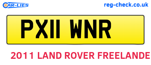 PX11WNR are the vehicle registration plates.