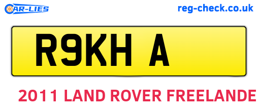 R9KHA are the vehicle registration plates.