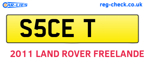 S5CET are the vehicle registration plates.