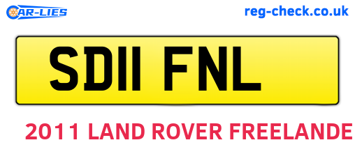 SD11FNL are the vehicle registration plates.