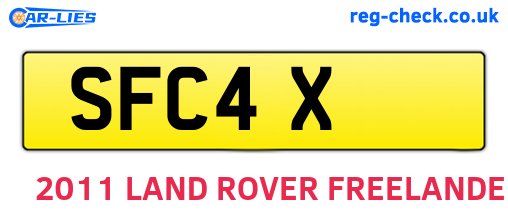 SFC4X are the vehicle registration plates.