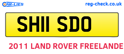 SH11SDO are the vehicle registration plates.
