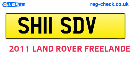 SH11SDV are the vehicle registration plates.