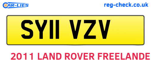 SY11VZV are the vehicle registration plates.