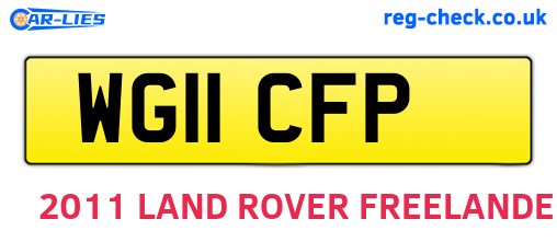 WG11CFP are the vehicle registration plates.