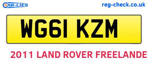 WG61KZM are the vehicle registration plates.