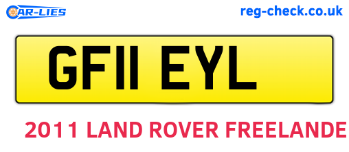 GF11EYL are the vehicle registration plates.