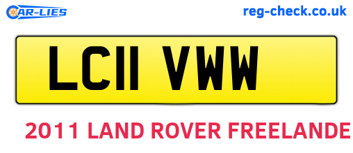 LC11VWW are the vehicle registration plates.