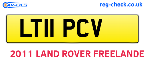 LT11PCV are the vehicle registration plates.
