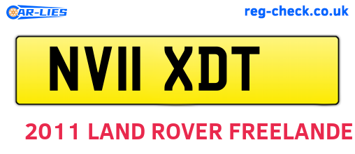NV11XDT are the vehicle registration plates.