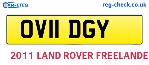 OV11DGY are the vehicle registration plates.